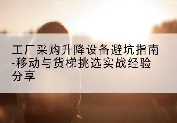 永康移动式升降机怎么选-工厂采购升降设备避坑指南-移动与货梯挑选实战经验分享
